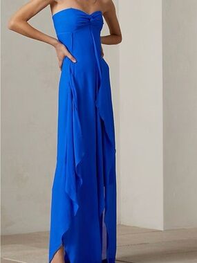 Ralph Lauren Royal Blue Strapless Gown